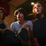 Noah Schnapp, Finn Wolfhard und Millie Bobby Brown in "Stranger Things" © 2019 Netflix