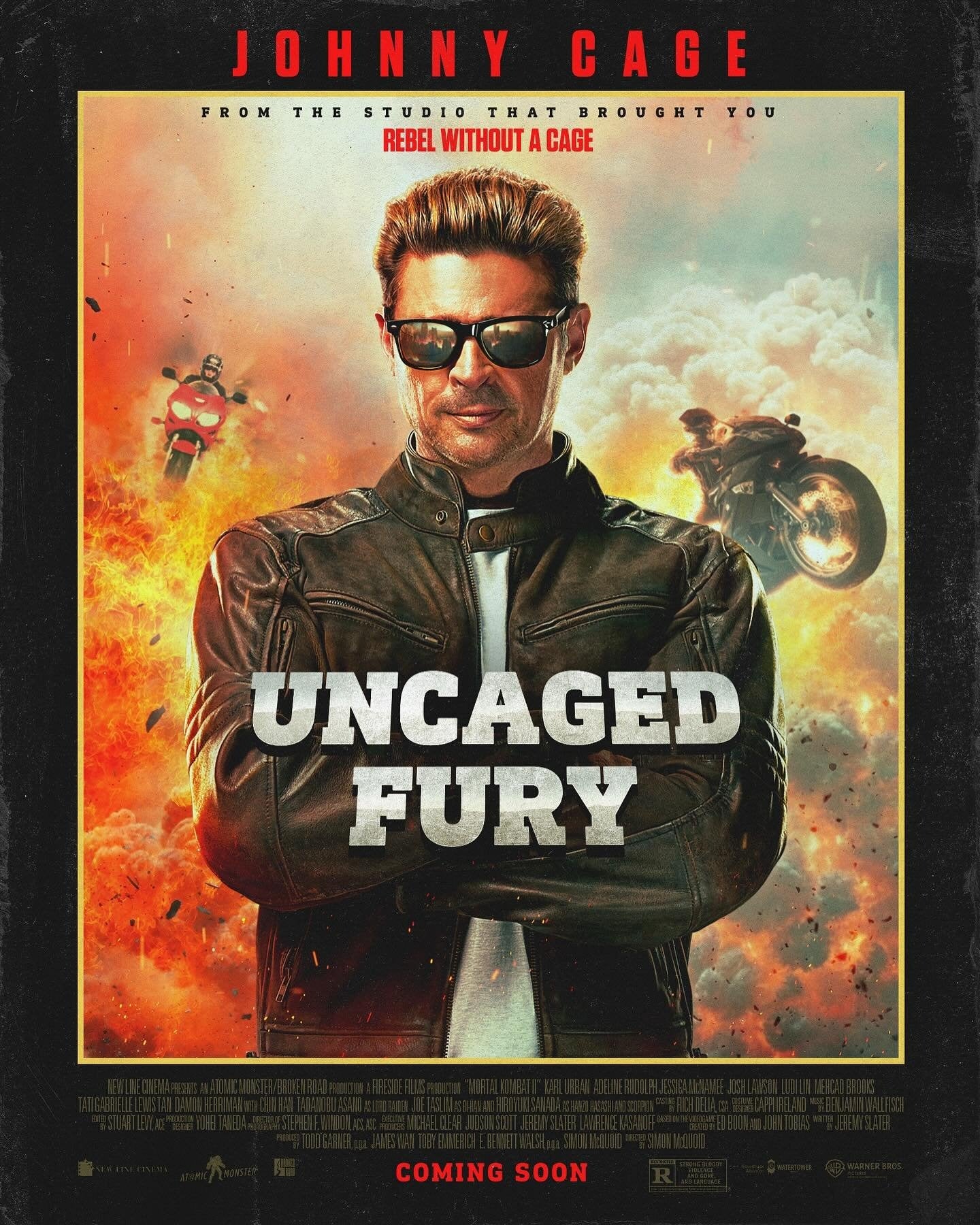 Mortal Kombat 2 Karl Urban Johnny Cage Poster